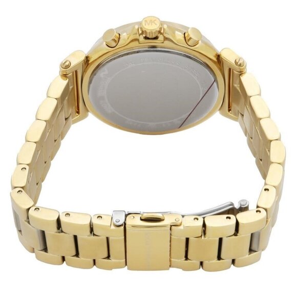 NWT Authentic Michael Kors Maren Chronograph Quartz Gold Dial Women's Watch - Picture 3 of 3